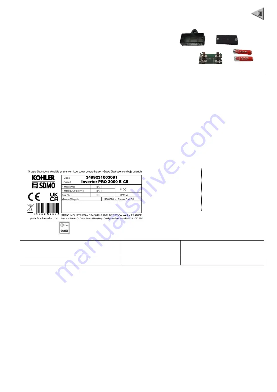 Kohler SDMO TECHNIC 6500 E C5 Instruction And Maintenance Manual Download Page 159