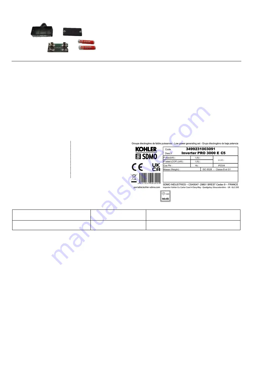 Kohler SDMO TECHNIC 6500 E C5 Instruction And Maintenance Manual Download Page 224