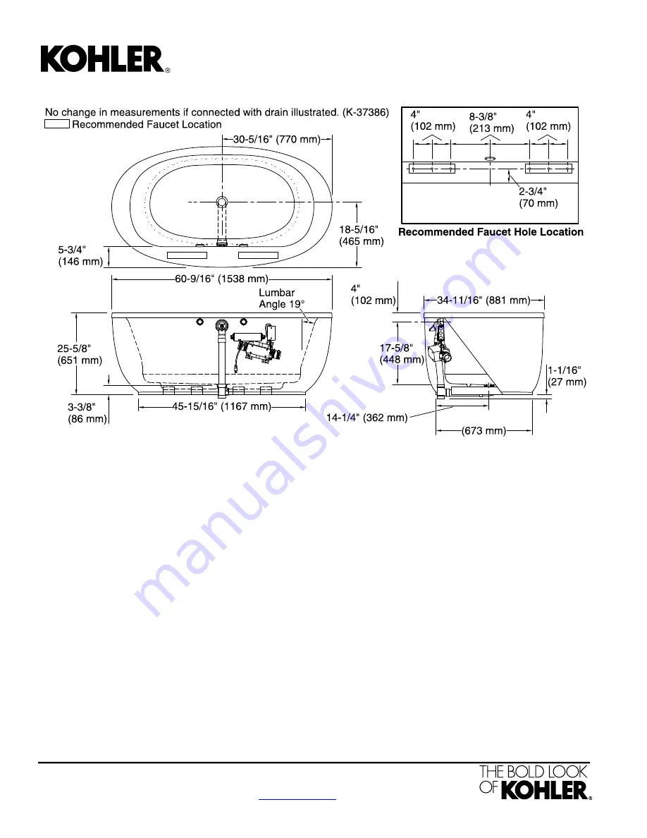 Kohler Sunstruck K-24009-GHW Скачать руководство пользователя страница 2