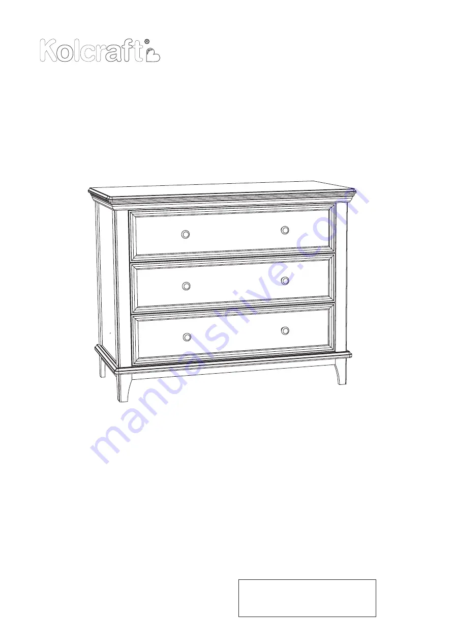 Kolcraft Transitional 3 Drawer Dresser Скачать руководство пользователя страница 1