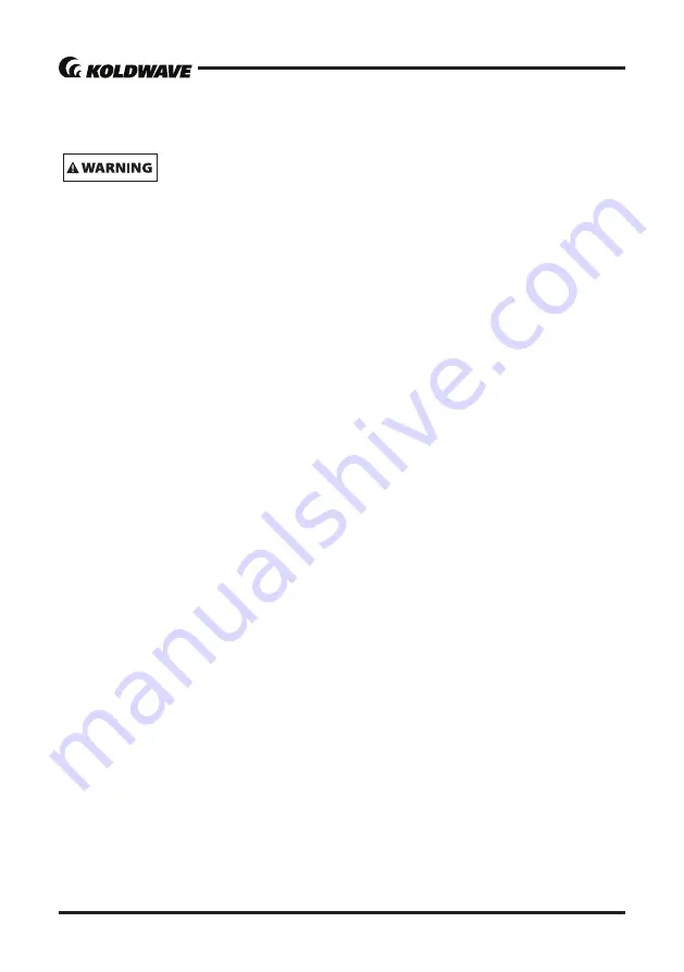 Koldwave K6HK144BBA2ACA0 Owner'S Manual Download Page 4