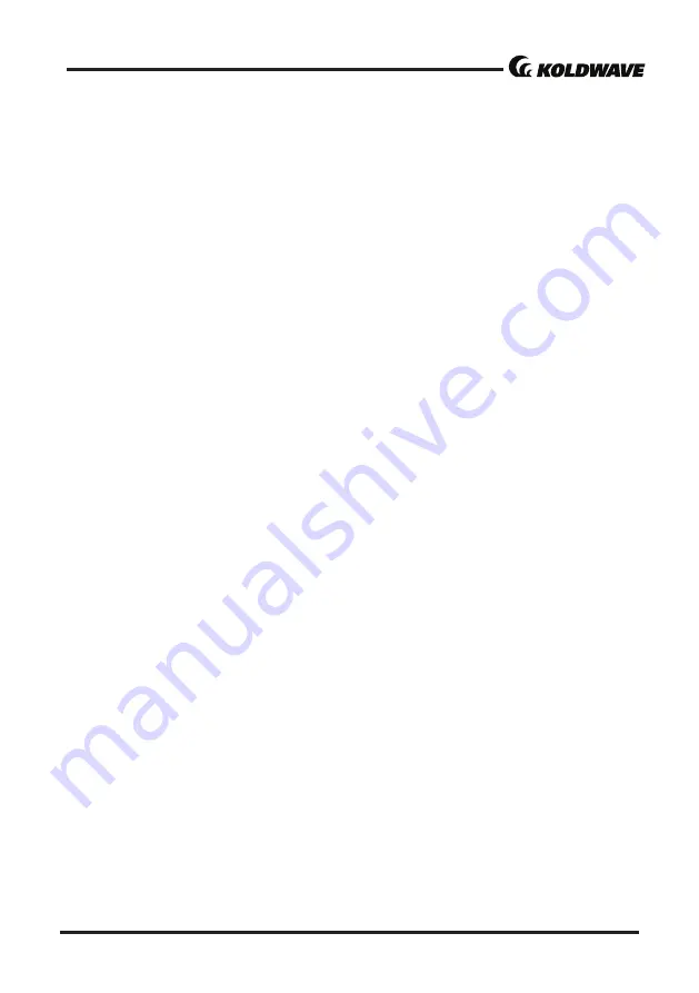 Koldwave K6HK144BBA2ACA0 Owner'S Manual Download Page 9