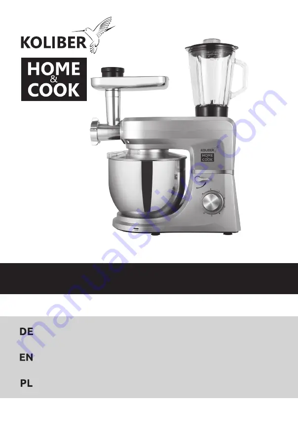 Koliber HOME&COOK Premium ROBOMAX X-2500-W Скачать руководство пользователя страница 1