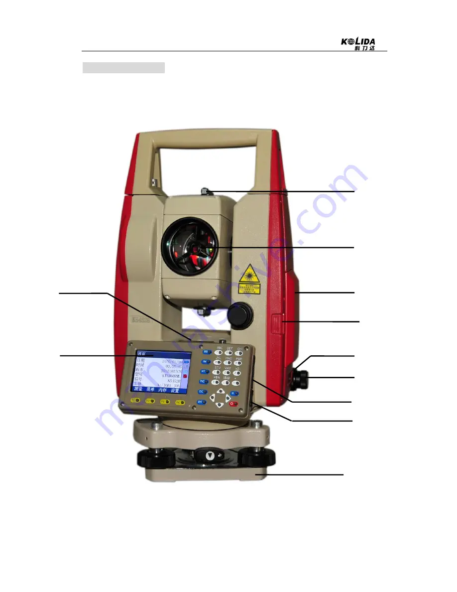 Kolida Total Station KTS-462R10L Скачать руководство пользователя страница 9