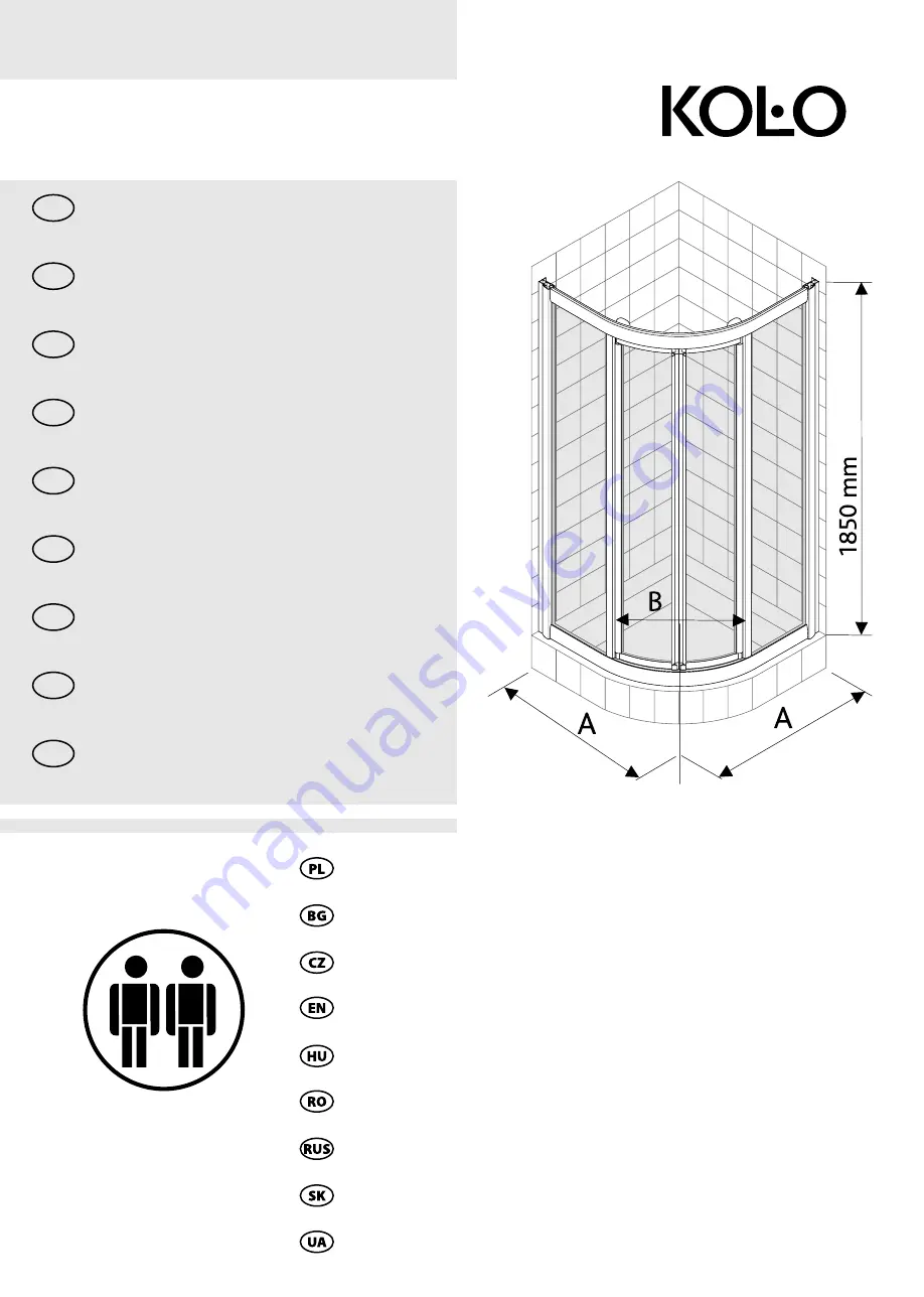 KOLO AKORD 80x80 Installation Manual Download Page 1