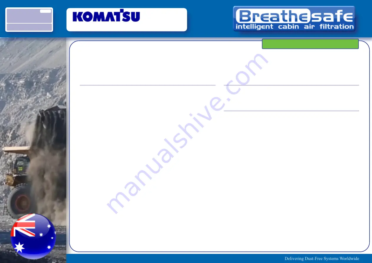 Komatsu Breathesafe WA900-3EO Installation Overview Download Page 20