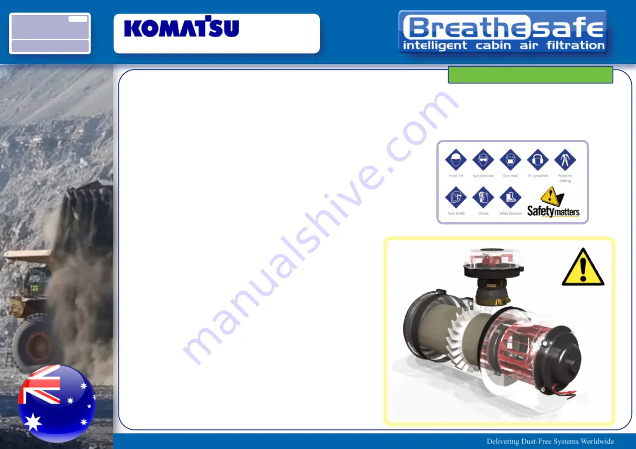 Komatsu Breathesafe WA900-3EO Installation Overview Download Page 33