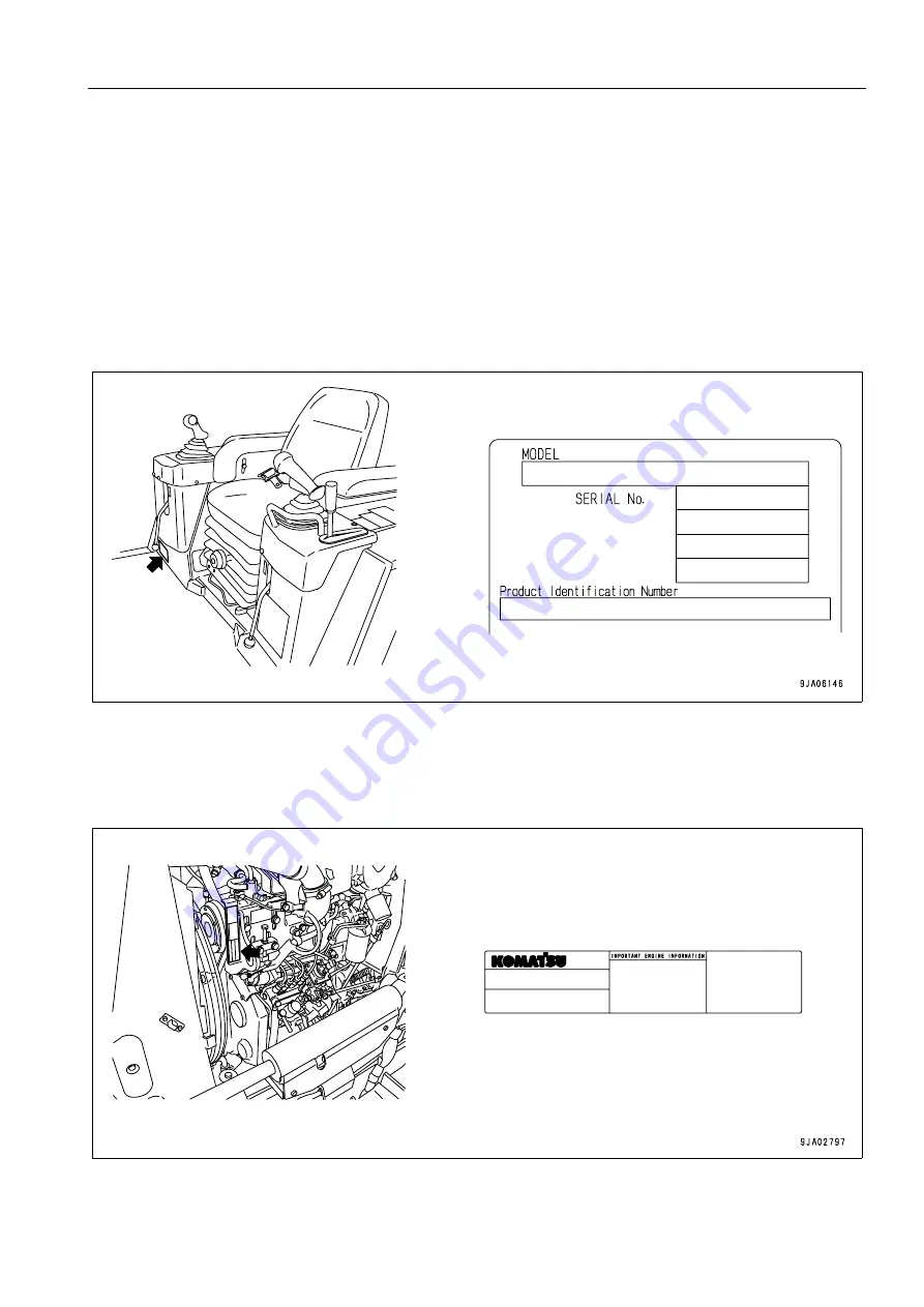 Komatsu D31EX-21 Operation & Maintenance Manual Download Page 9