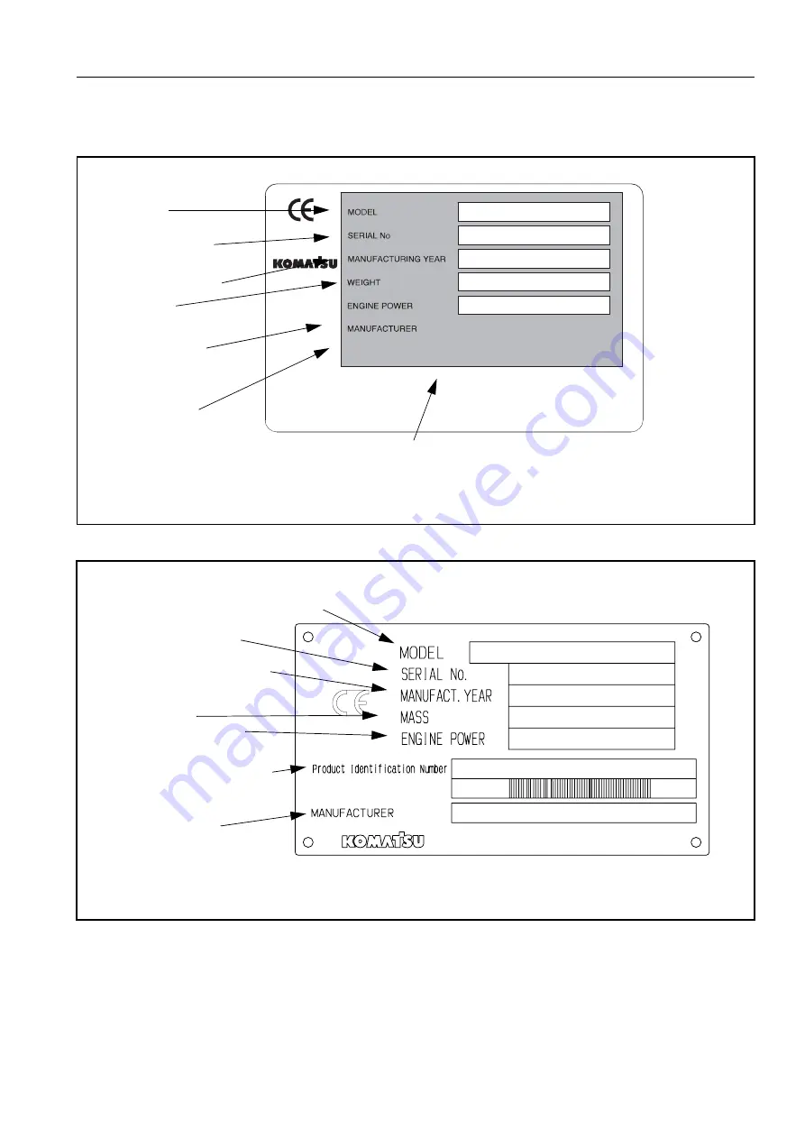 Komatsu D85EX-15 Operation & Maintenance Manual Download Page 13