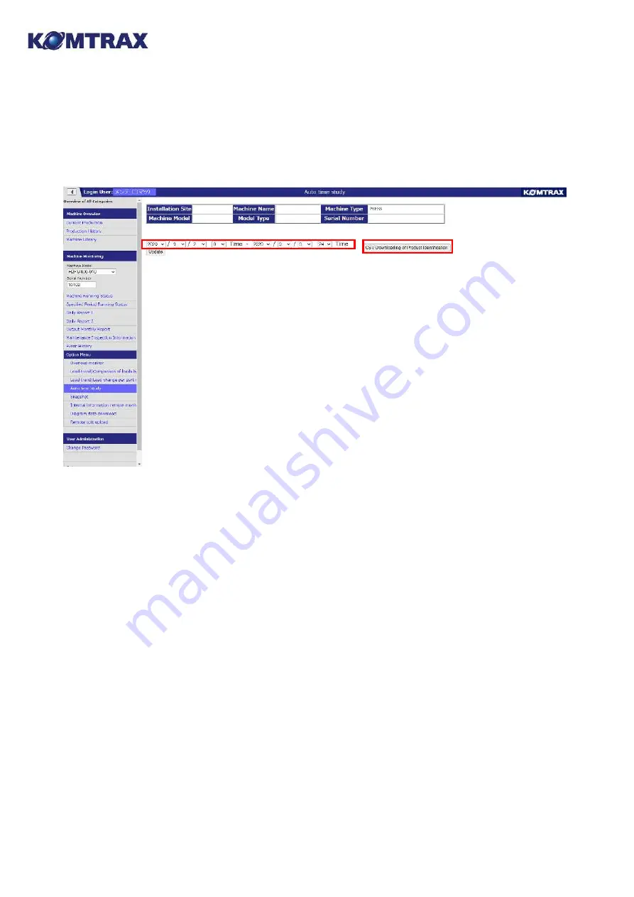 Komatsu KOMTRAX Instruction Manual Download Page 32