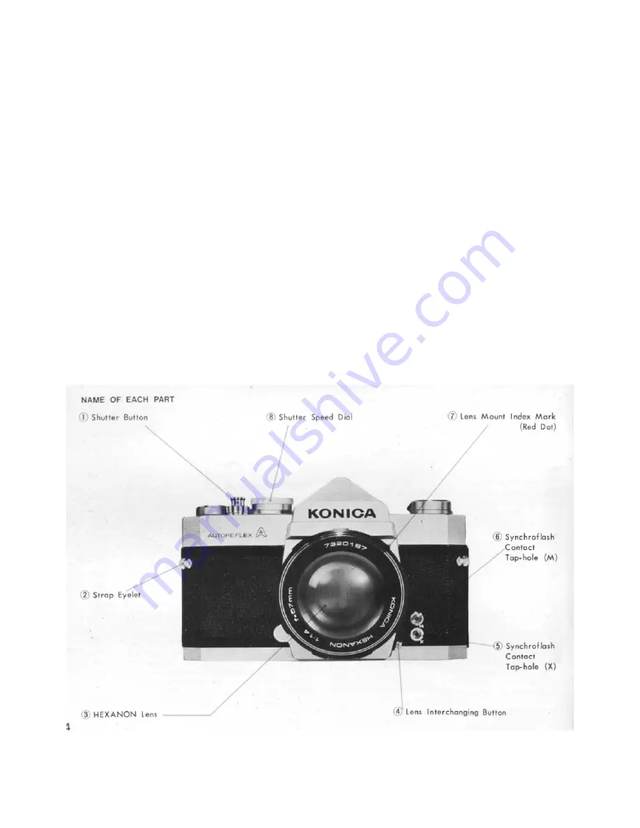 Konica Minolta AUTOREFLEX A Скачать руководство пользователя страница 1