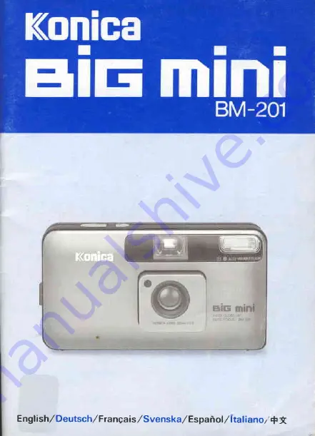 Konica Minolta BIG MINI BM-201 Скачать руководство пользователя страница 2