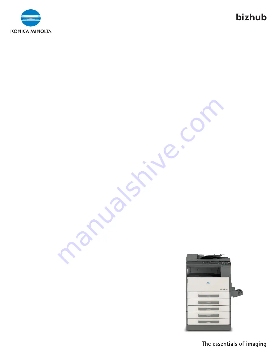 Konica Minolta bizhub 180 Product And Sales Manual Download Page 1