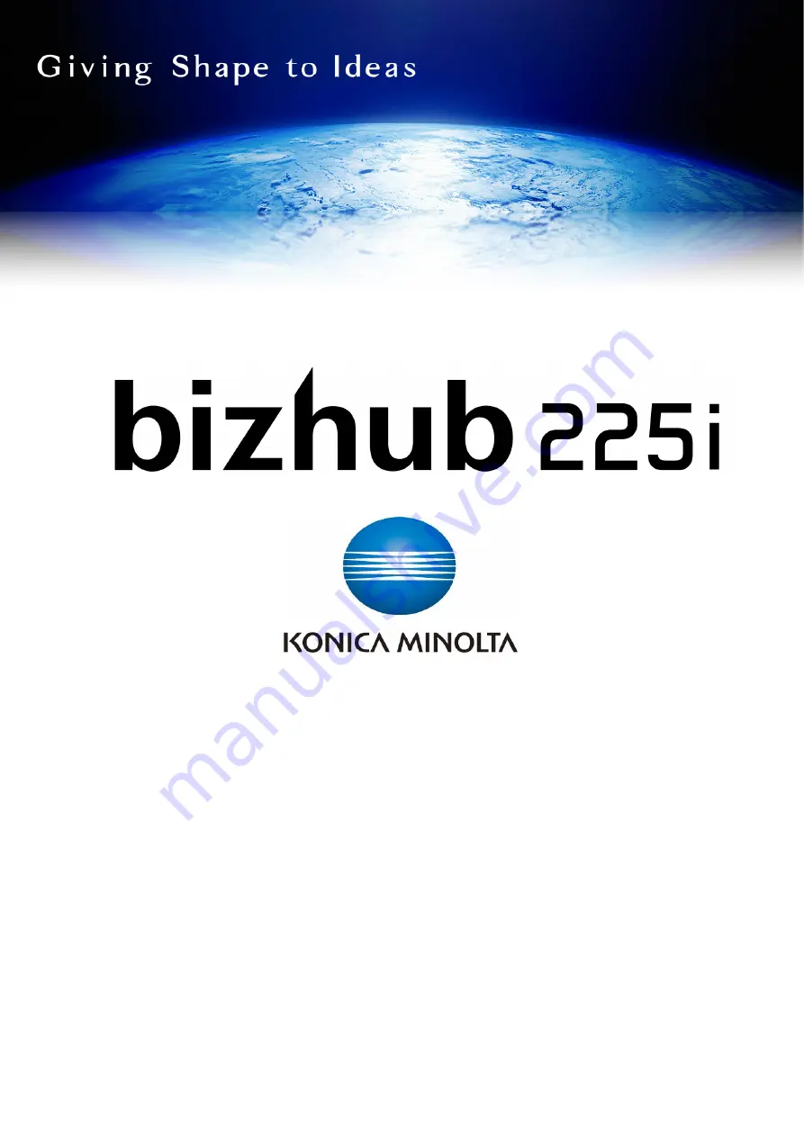 Konica Minolta bizhub 225i Shortcut Manual Download Page 1