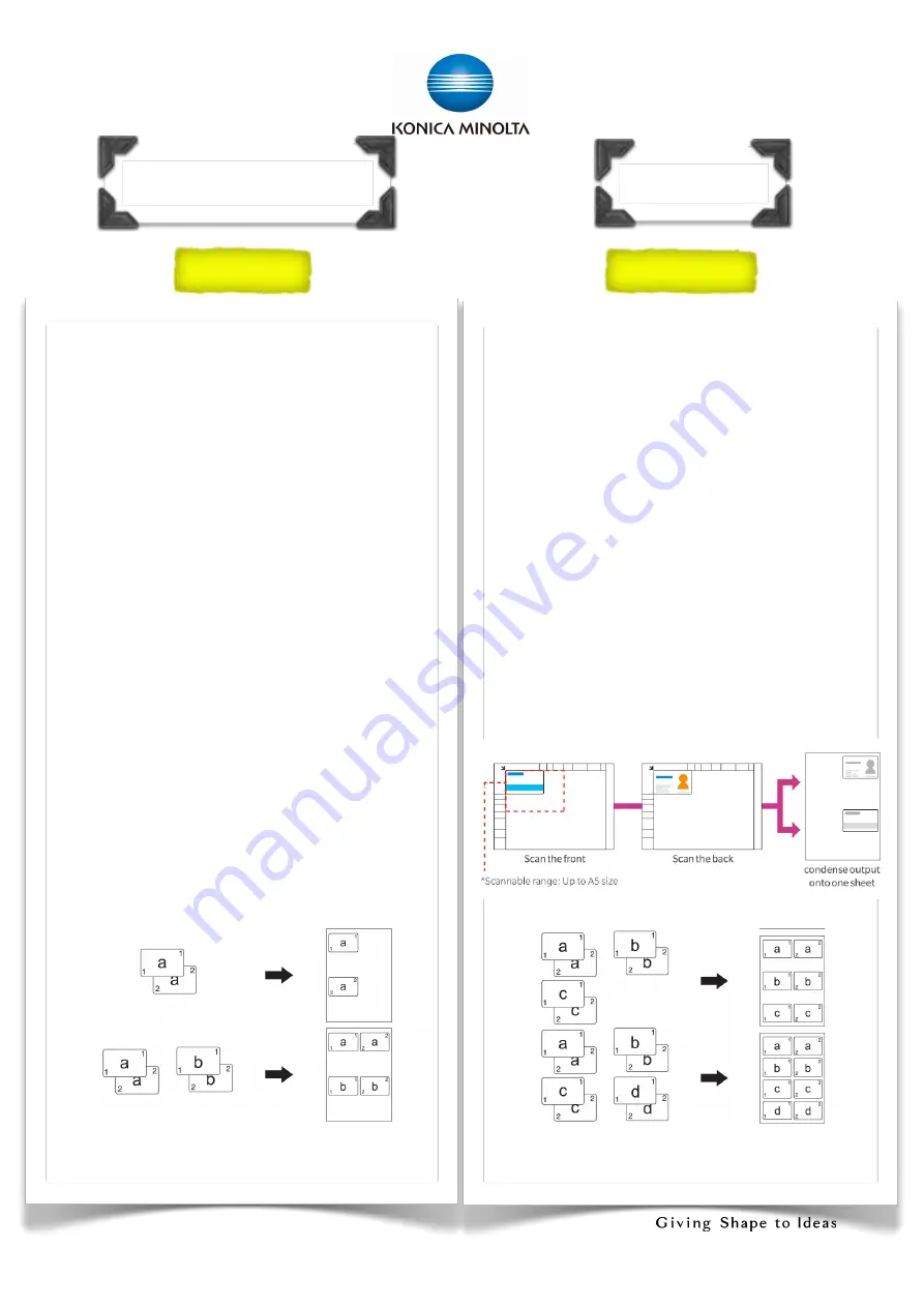 Konica Minolta bizhub 225i Shortcut Manual Download Page 12