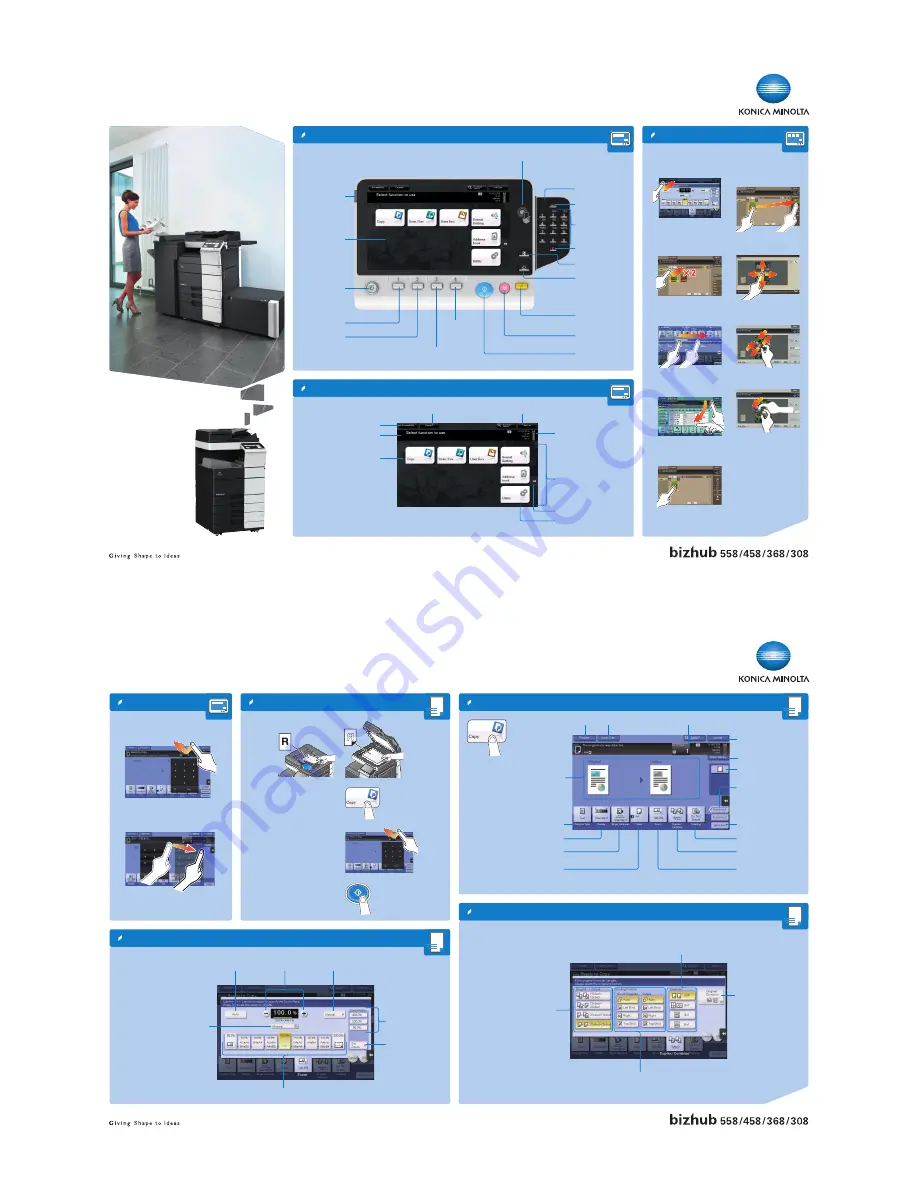 Konica Minolta BIZHUB 308 Quick Reference Manual Download Page 1