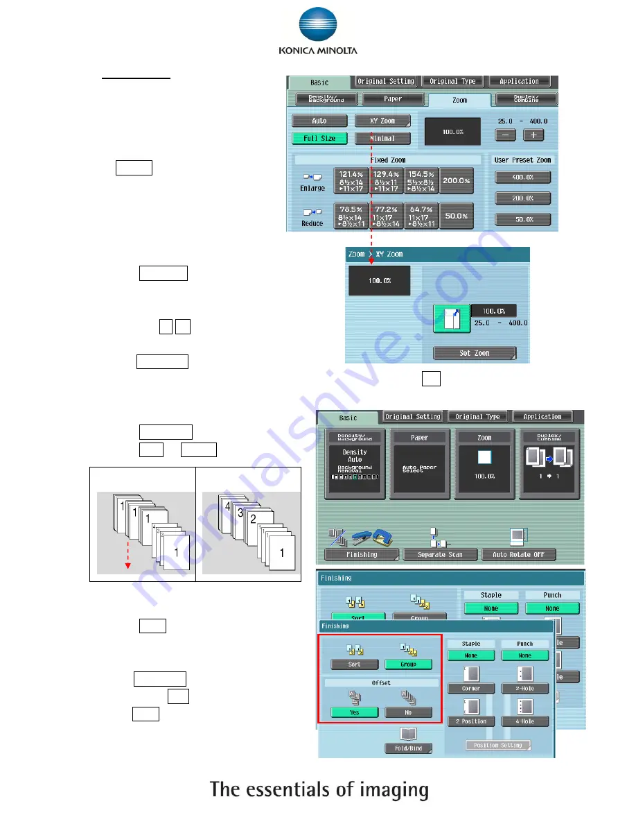 Konica Minolta bizhub 421 Shortcut Manual Download Page 4