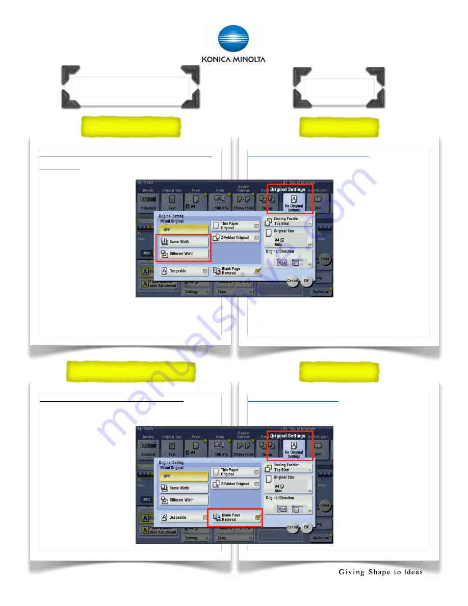 Konica Minolta bizhub 654e Shortcut Manual Download Page 14