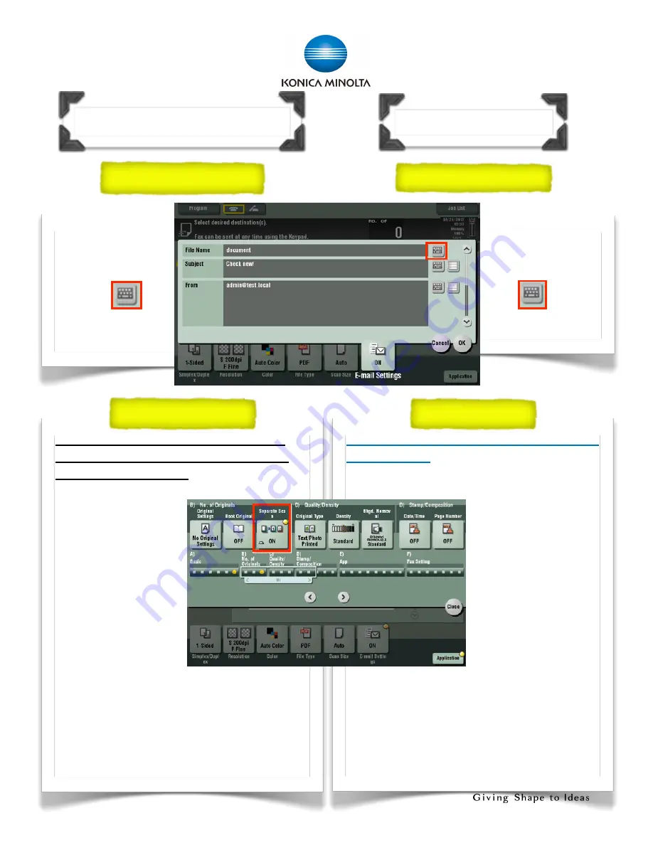 Konica Minolta bizhub 654e Shortcut Manual Download Page 25