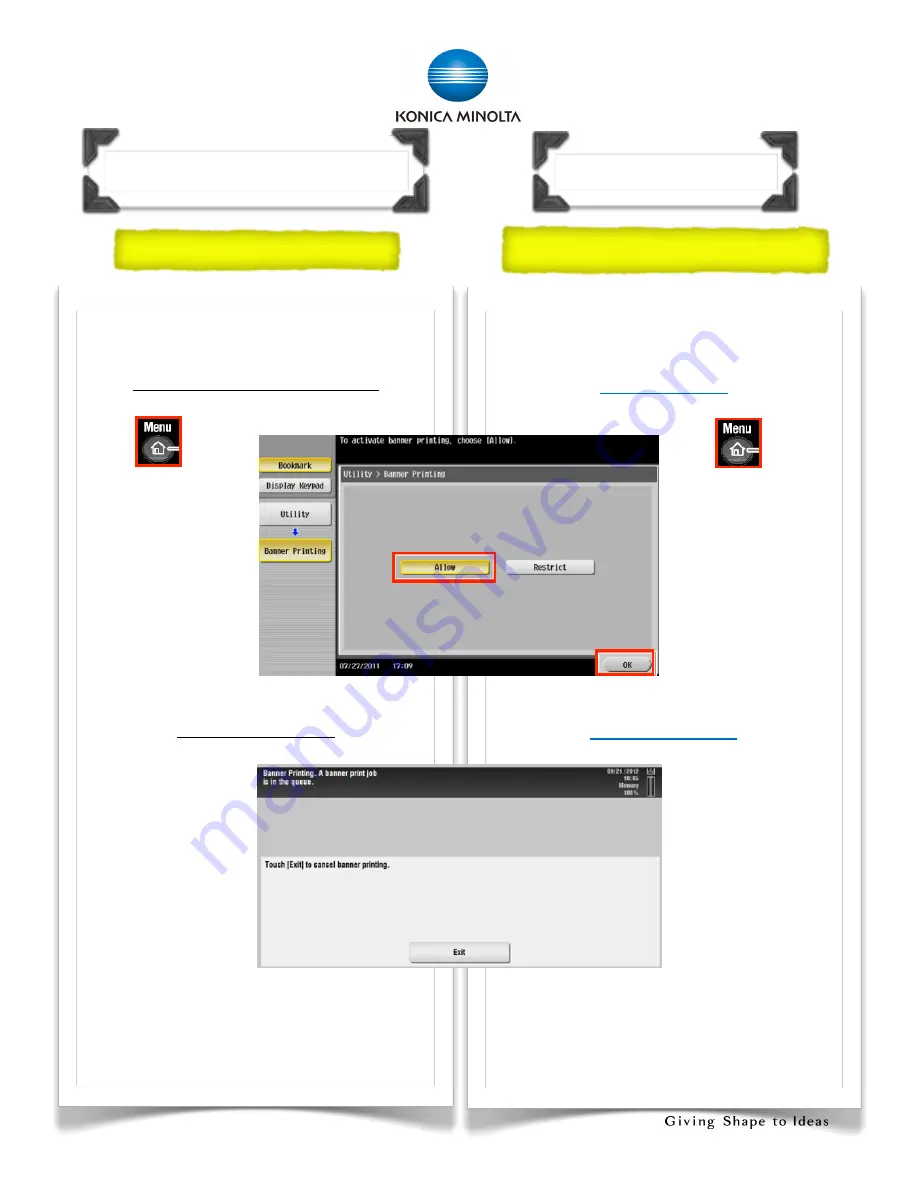 Konica Minolta bizhub 654e Shortcut Manual Download Page 28