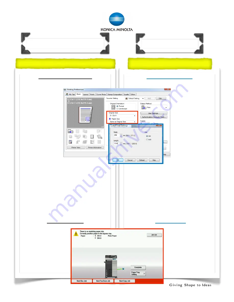 Konica Minolta bizhub 654e Shortcut Manual Download Page 30