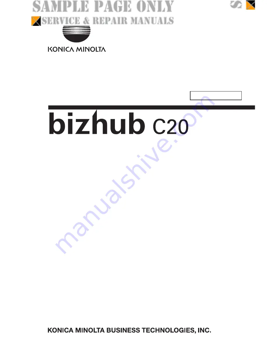 Konica Minolta BIZHUB C20 Service Manual Download Page 3