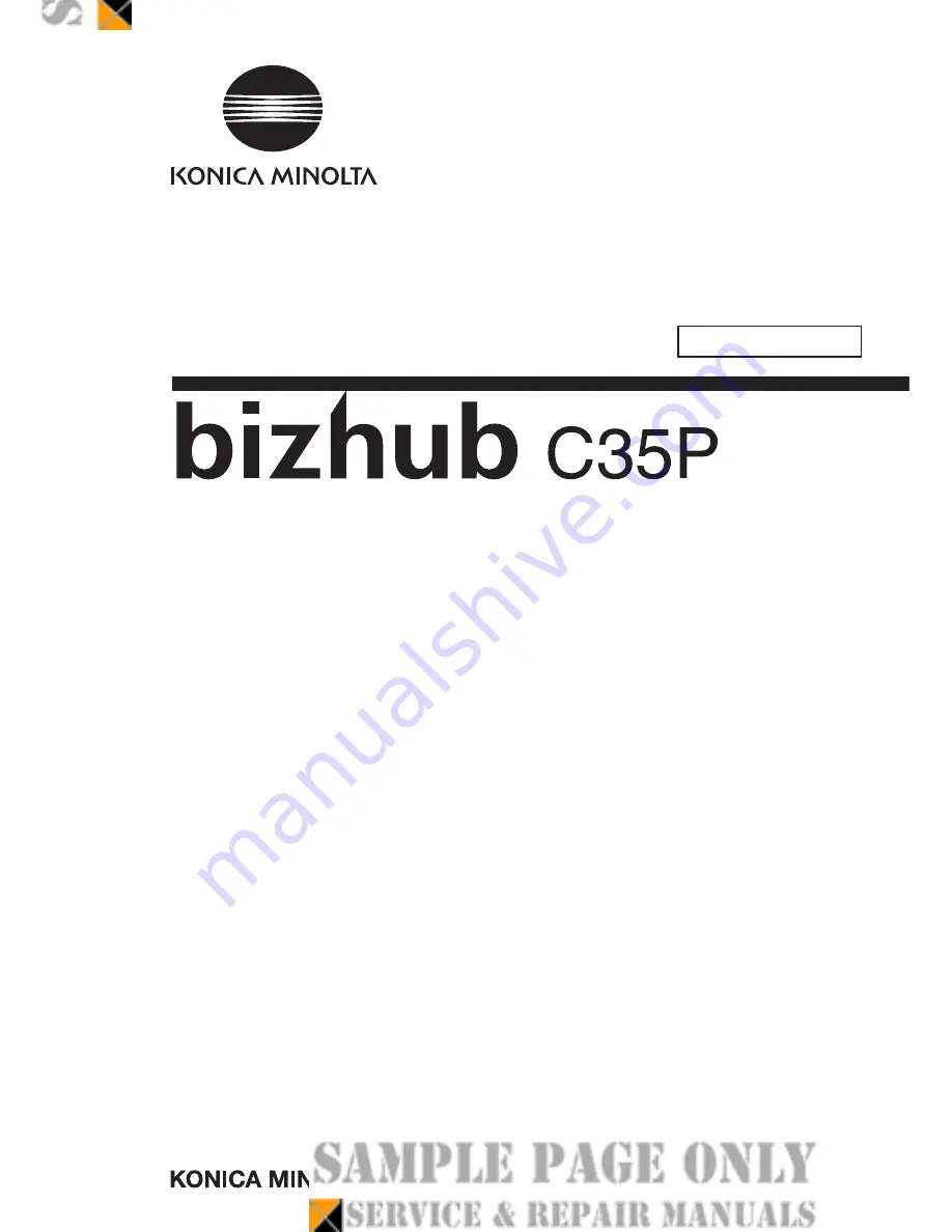 Konica Minolta bizhub C35P Service Manual Download Page 3