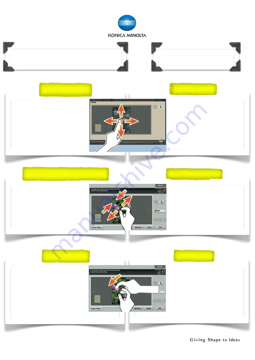 Konica Minolta bizhub C654e Shortcut Manual Download Page 5