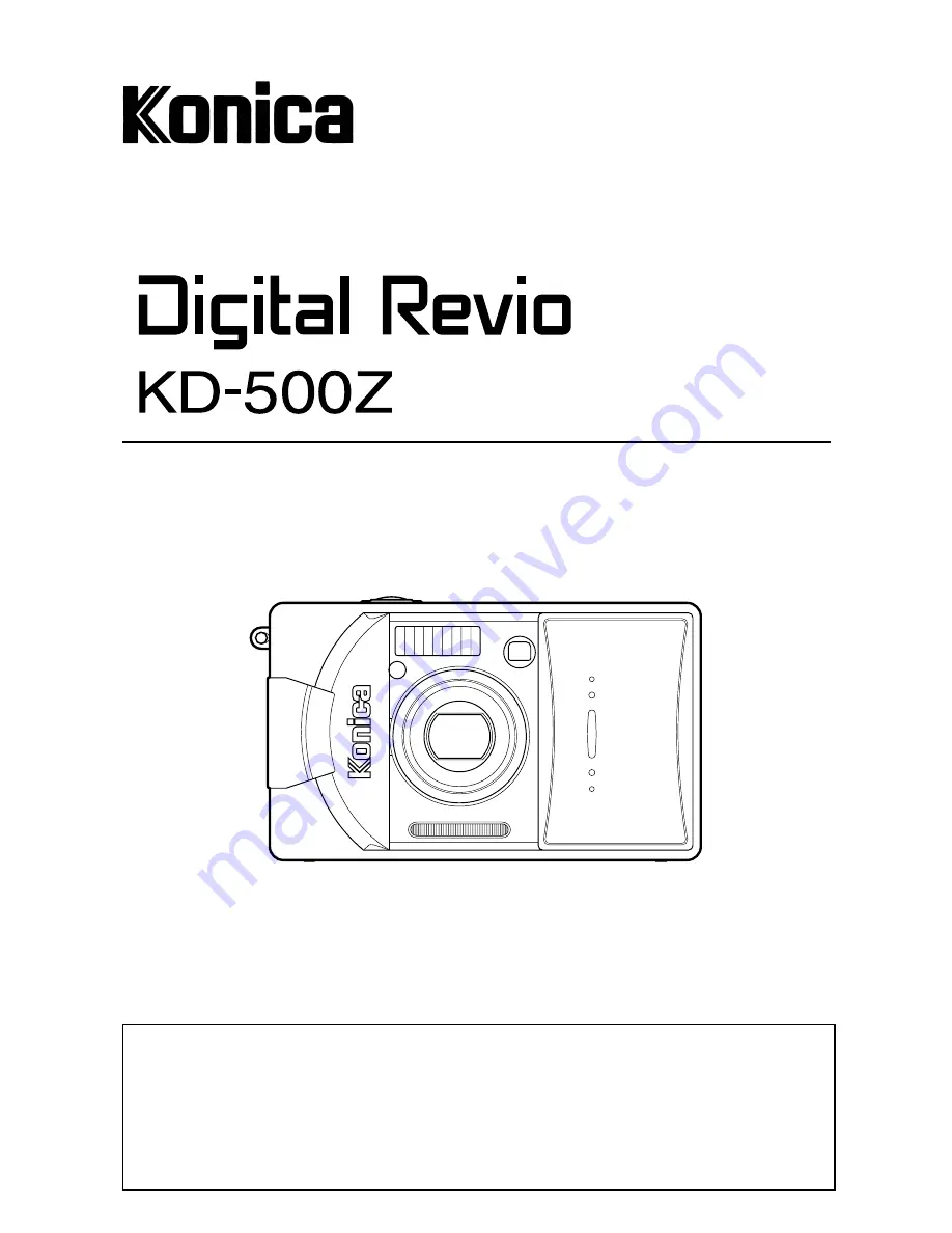 Konica Minolta Digital Revio KD-500Z User Manual Download Page 1