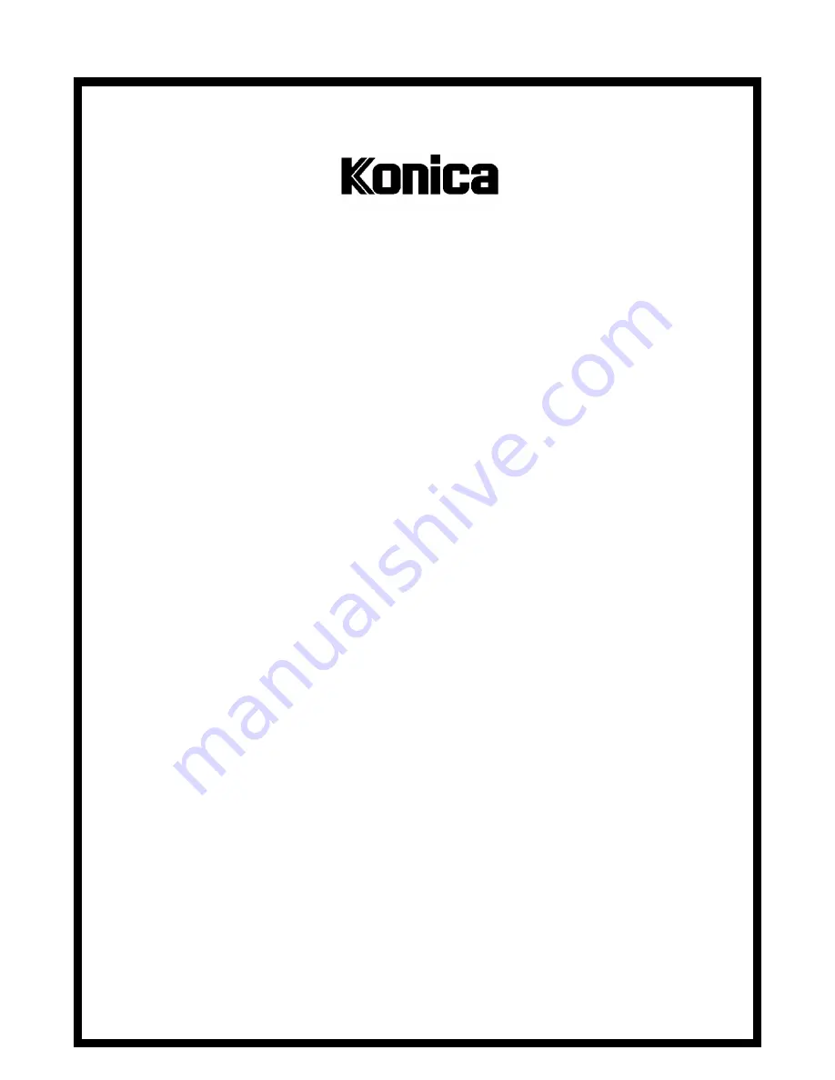 Konica Minolta FK-101 Service Manual Download Page 1