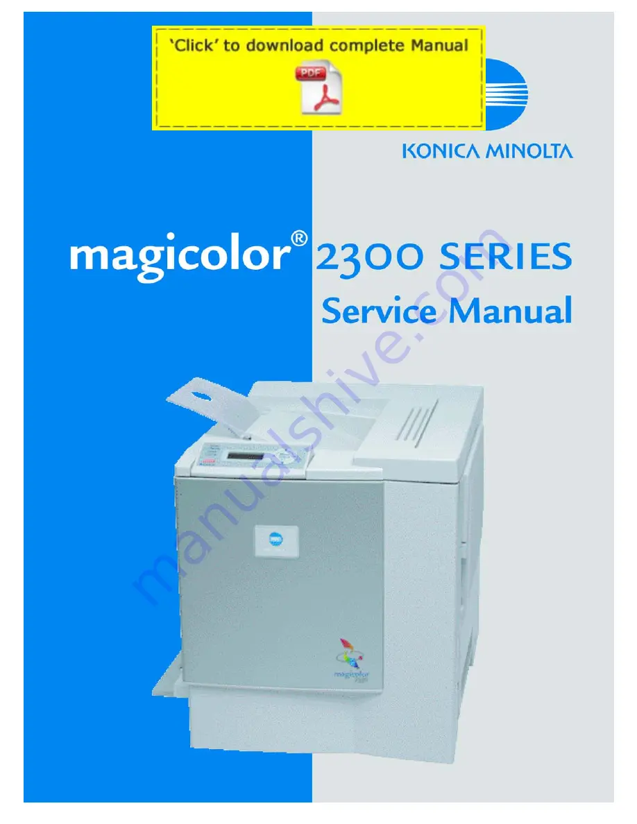 Konica Minolta MAGICOLOR 2300 Series Service Manual Download Page 1