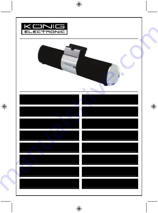 König CSBTSPHF110 Manual Download Page 1