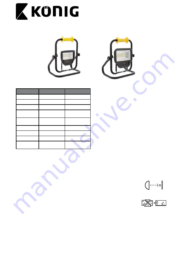 König KNLEDFLST30W Installation And Operating Manual Download Page 5