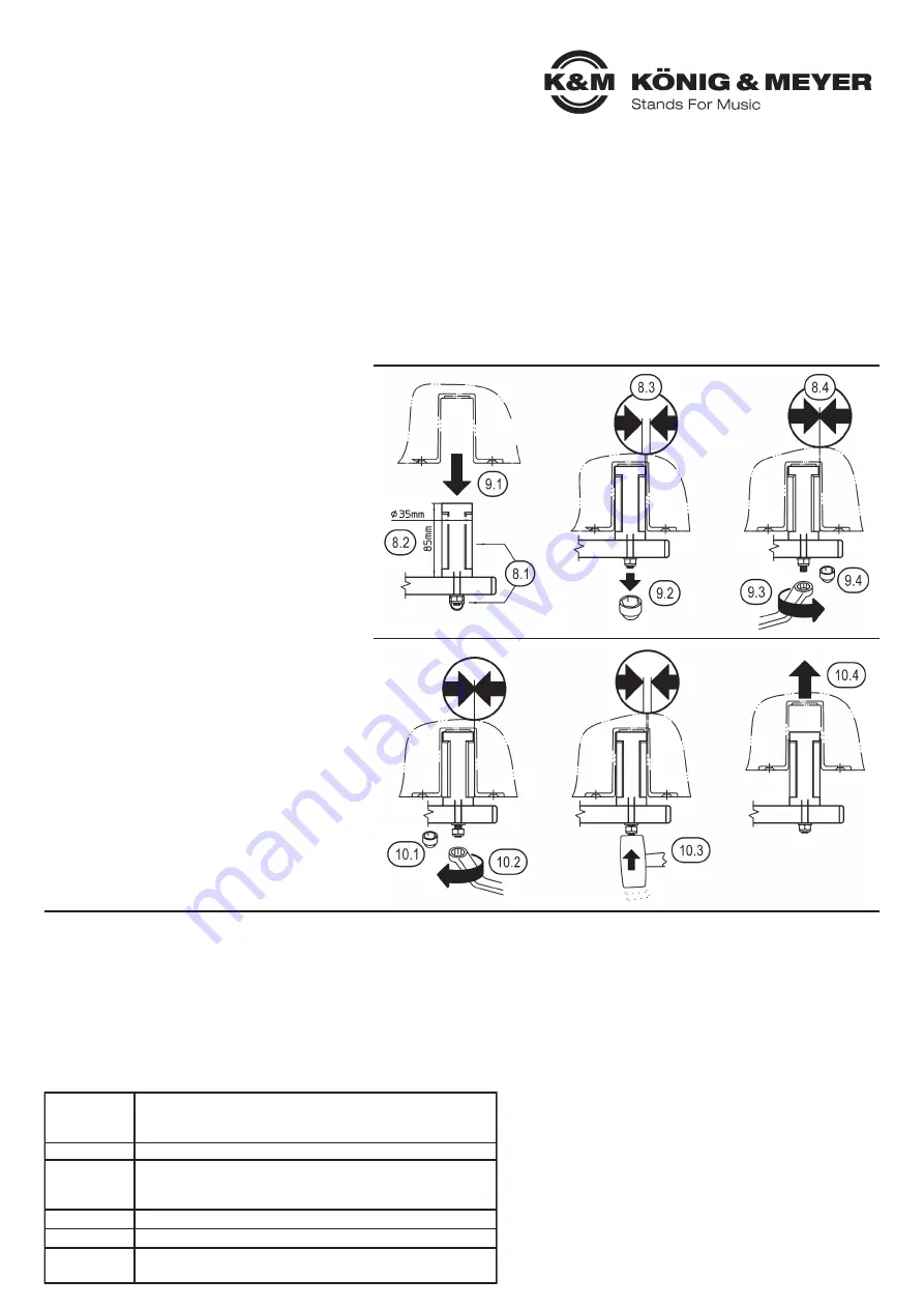 Konig & Meyer 24120 Manual Download Page 8