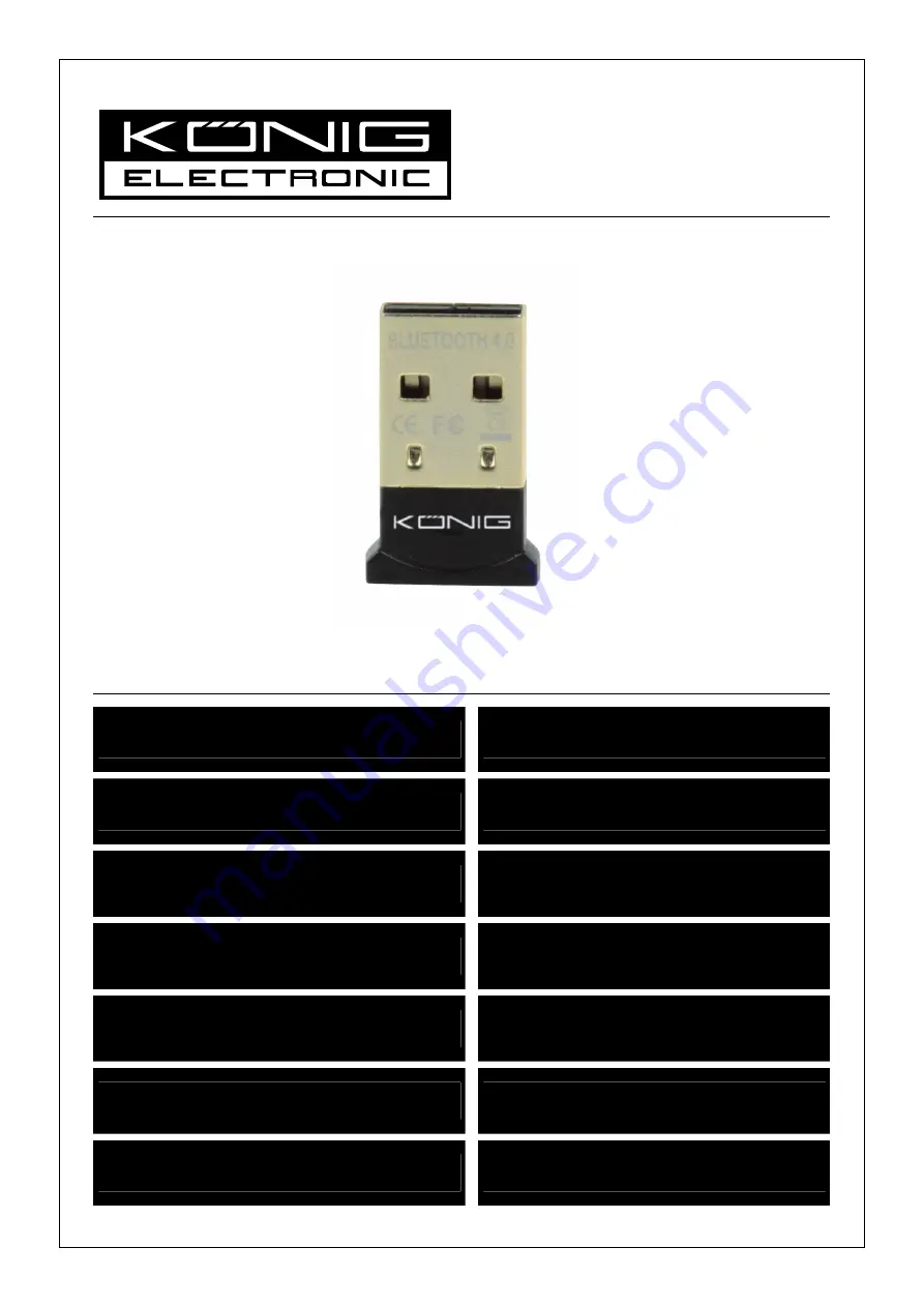 König Electronic CMP-BLUEKEY61 Скачать руководство пользователя страница 1