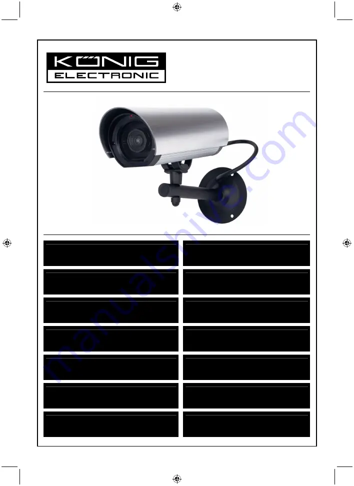 König Electronic SEC-DUMMYCAM10 Manual Download Page 1