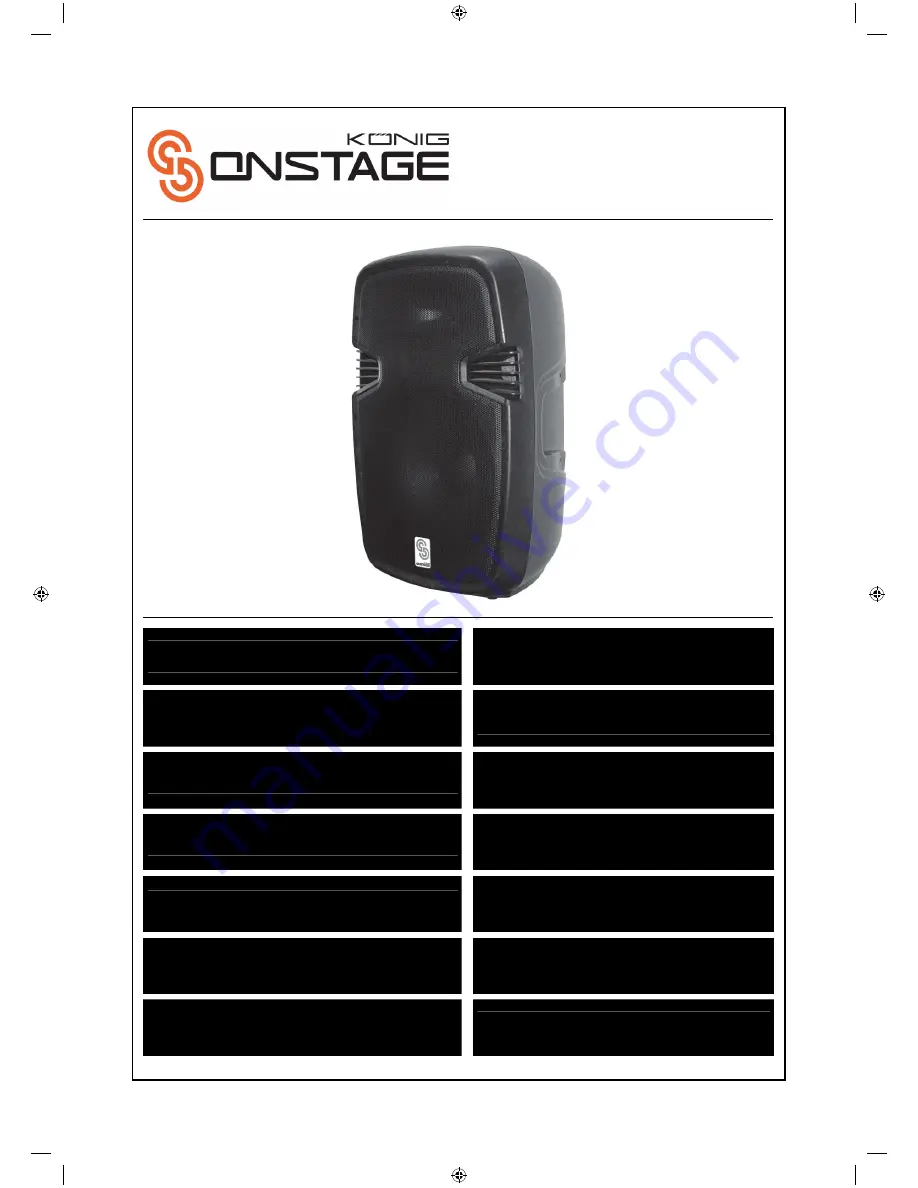 KONIG ONSTAGE OSP-FX1122A User Manual Download Page 1