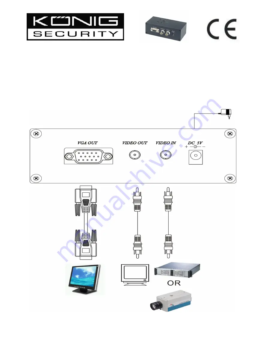 Konig Security SEC-VGA11 Скачать руководство пользователя страница 1