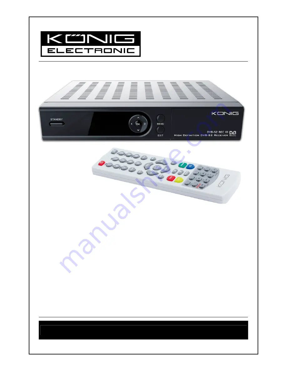 Konig DVB-S2 REC10 Скачать руководство пользователя страница 1