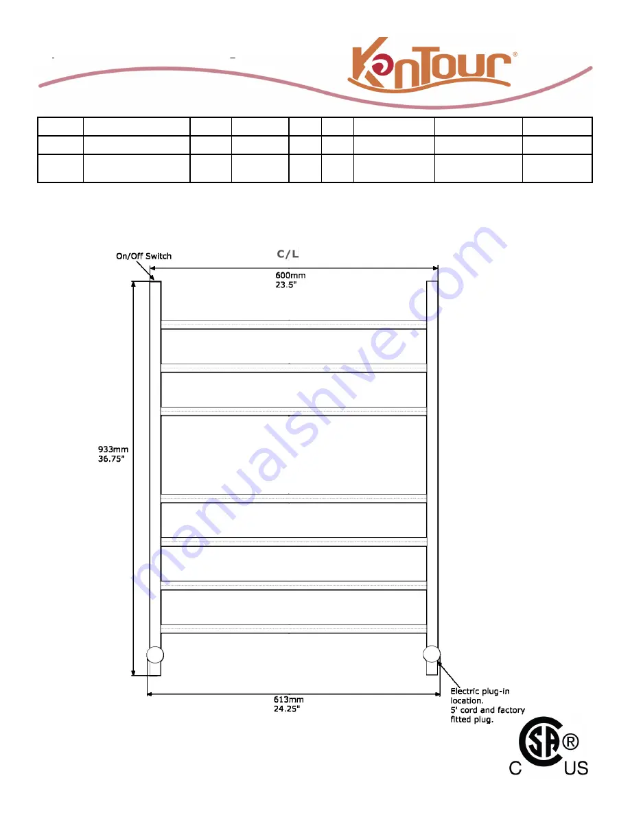 Kontour K1023E Installation Manual Download Page 2