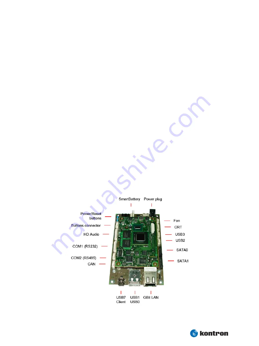 Kontron nanoETXexpress-HMI Baseboard User Manual Download Page 9