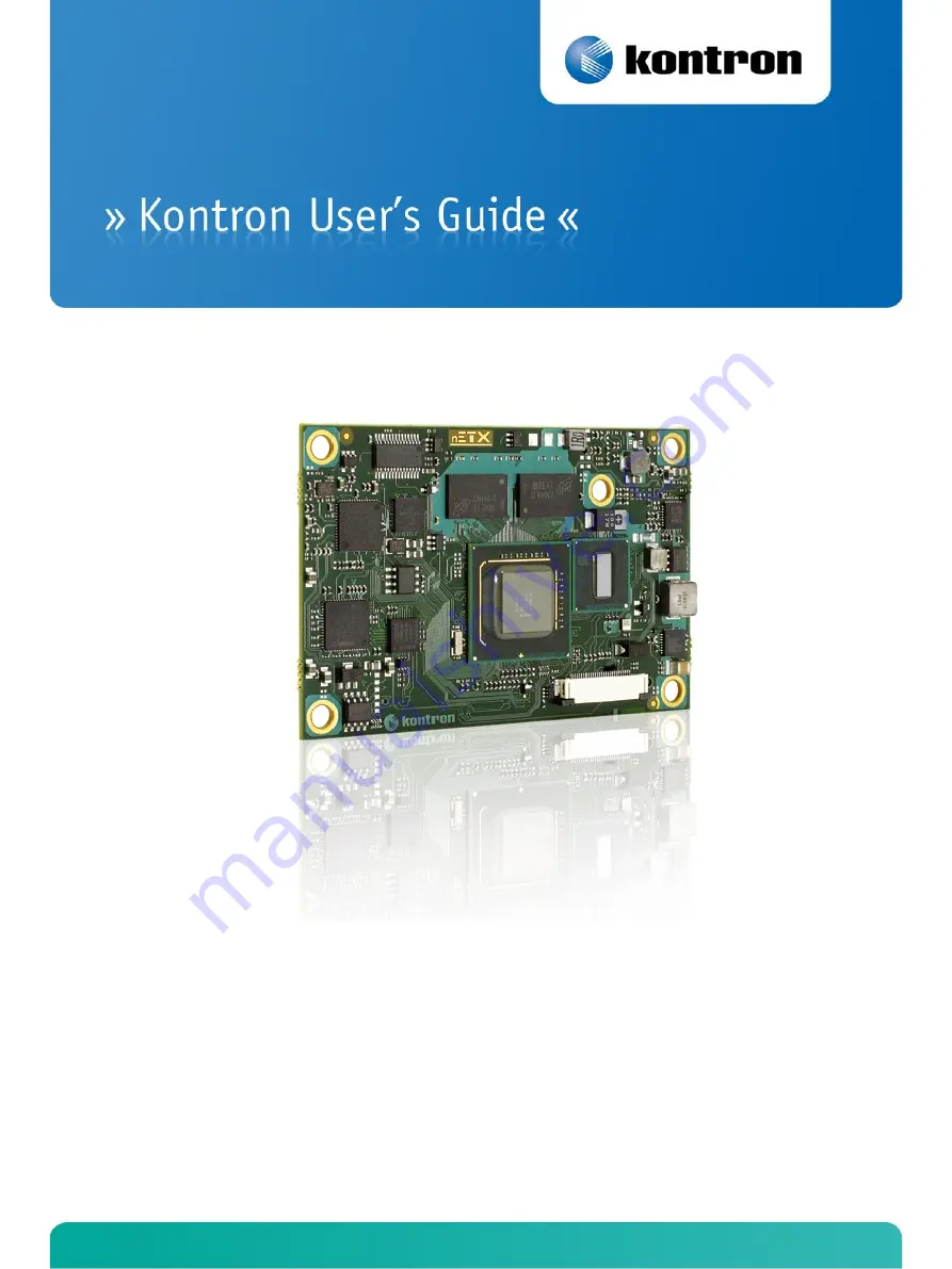 Kontron nanoETXexpress-SP Скачать руководство пользователя страница 1