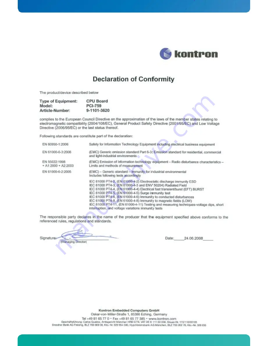 Kontron PCI-759 Скачать руководство пользователя страница 77