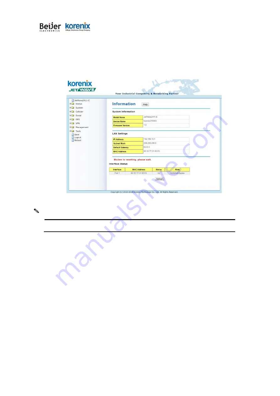 Korenix JetWave 2111 Series User Manual Download Page 26