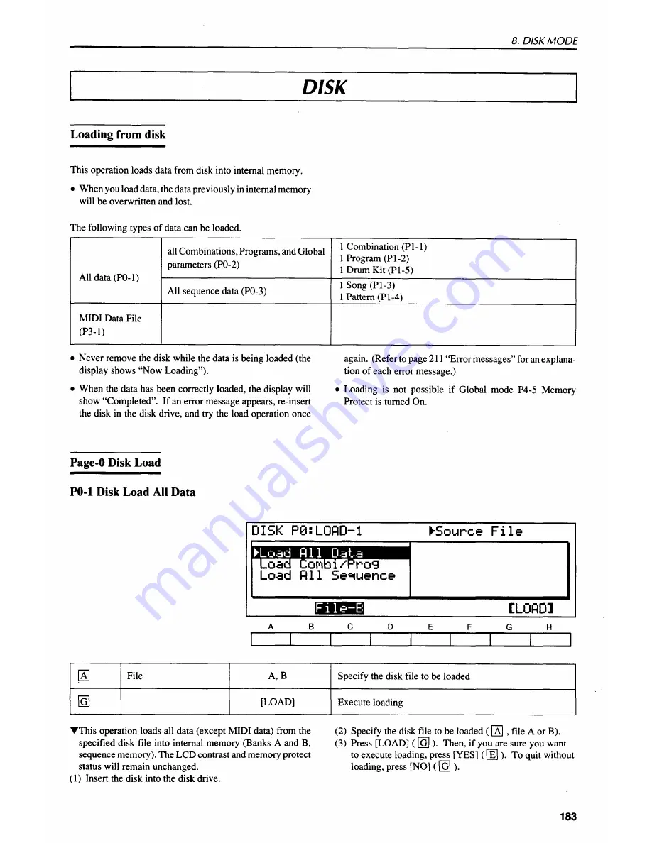 Korg 01/W Owner'S Manual Download Page 188