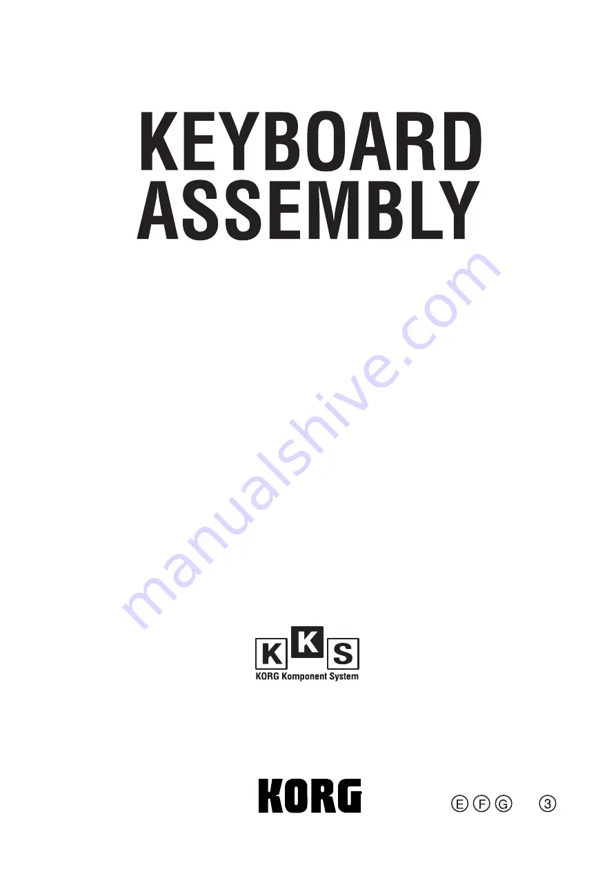 Korg 61key Owner'S Manual Download Page 1