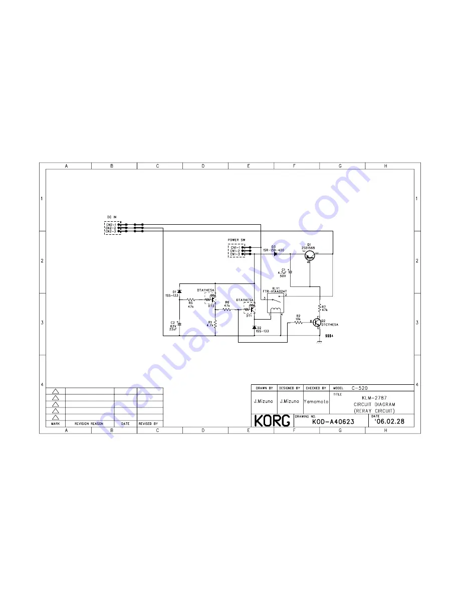 Korg C-520CH Service Manual Download Page 12