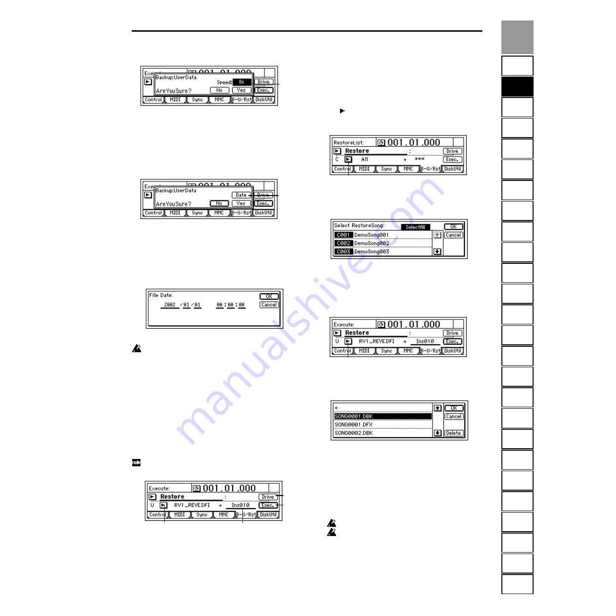 Korg EASYSTART D1600MKII Owner'S Manual Download Page 103