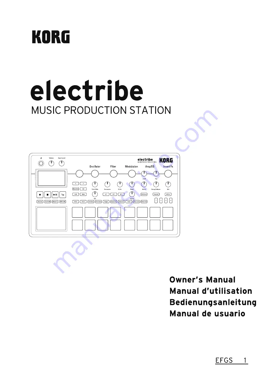 Korg electribe Скачать руководство пользователя страница 1