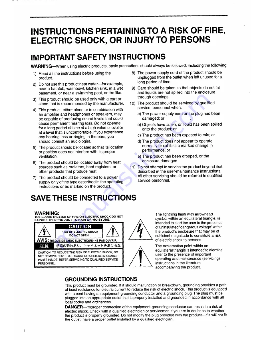 Korg i30 Player'S Manual Download Page 2